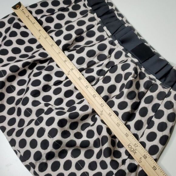 M BUBBLE SKIRT RIBBON TRIM BLACK CREAM POLKA DOT DOTS FULL MEDIUM 21 - Picture 7 of 8